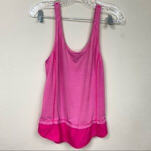 Lululemon Pink Striped Tank Top